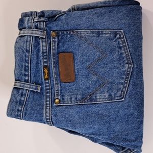 Wrangler 47 Regular Fit Faded Blue Jeans Men's Size 38x30